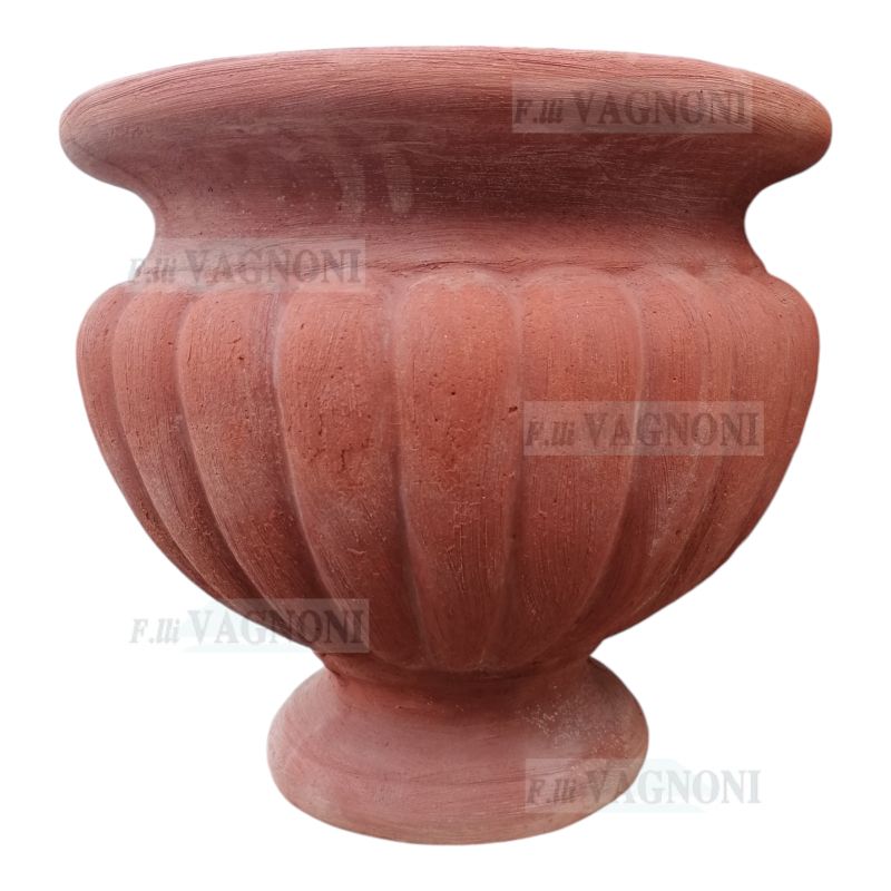 VASO A CALICE IN TERRACOTTA TOSCANA MOD. COPPA ETRUSCA